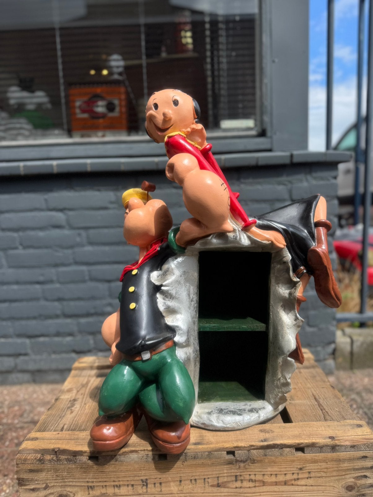Popeye en Olijfje beeld, Verzamelen, Beelden en Beeldjes, Gebruikt, Mens, Ophalen