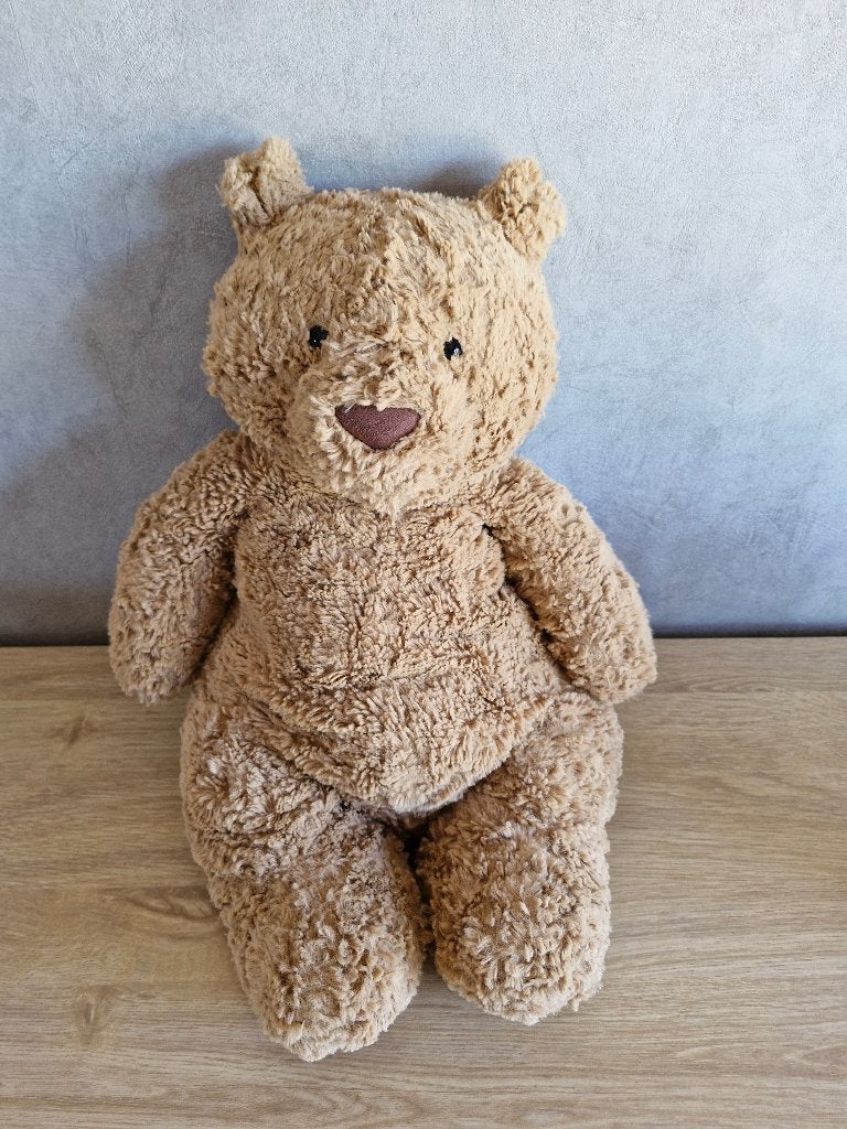 Jellycat Bear Bartholomew groot, Comme neuf, Ours, Jellycat, Brun