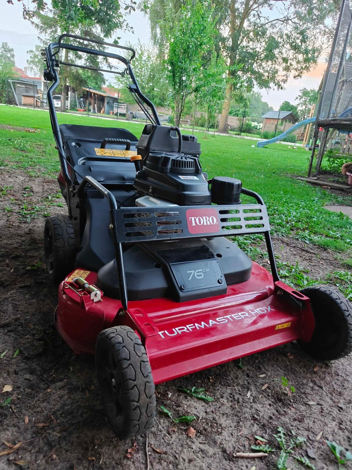 toro turfmaster HDX 76cm grasmaaier, Tuin en Terras, Grasmaaiers, Zo goed als nieuw, Benzine-grasmaaier, 50 cm of meer, Cirkelmaaier