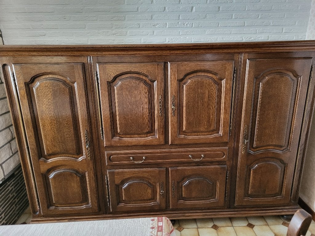 Grande armoire murale rustique en chêne, Enlèvement