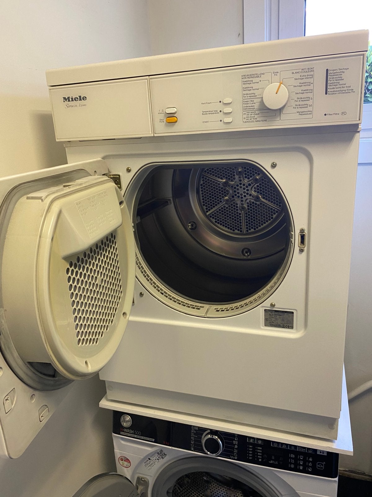 Droogkast miele met luchtafvoer naar buiten, Elektronische apparatuur, Droogkasten, Ophalen, Zo goed als nieuw, Luchtafvoer