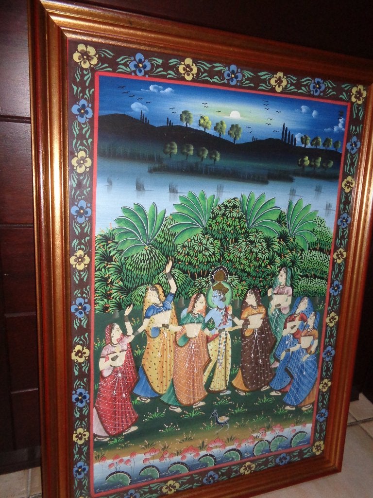 *Belle grande peinture ancienne avec un très beau cadre, Enlèvement ou Envoi