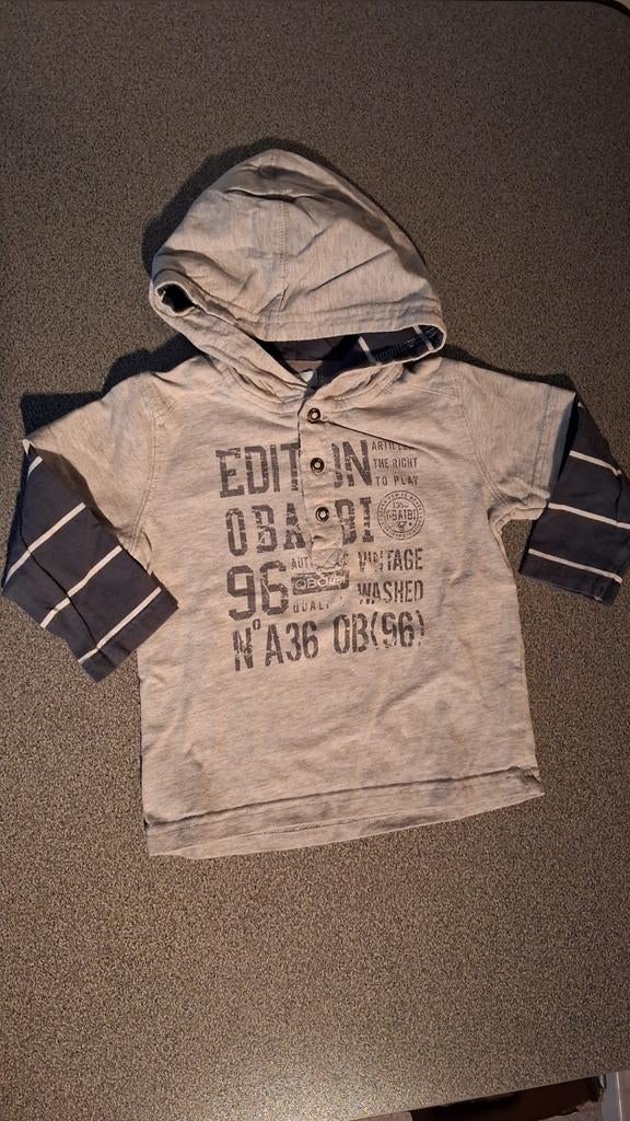 Sweatshirt Obaibi maat 80, Kinderen en Baby's, Ophalen of Verzenden, Zo goed als nieuw, Obaibi, Jongetje