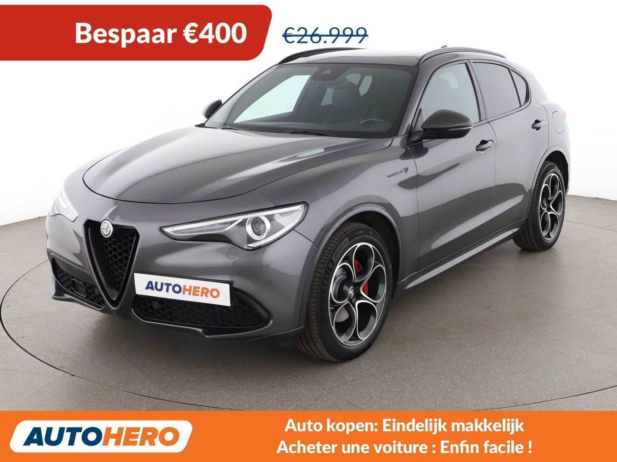 Alfa Romeo Stelvio 2.2 JTDM Veloce Ti Q4 (automatique), Autos, Argent ou Gris, Achat, Euro 6, 1820 kg
