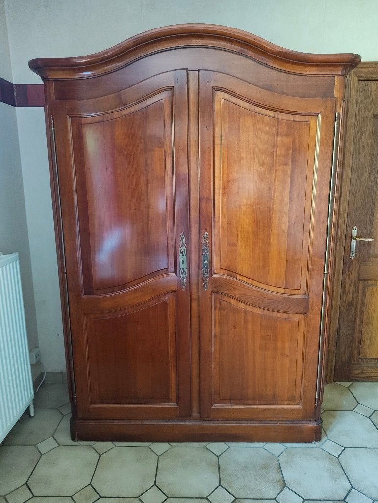 Meuble vestiaire en merisier massif, Maison & Meubles, Avec tablette(s), Comme neuf, 100 à 150 cm, Enlèvement