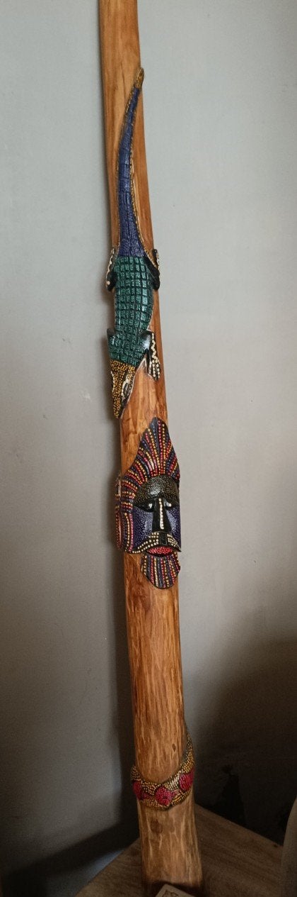 hele mooie digeridoo in hout !, Musique & Instruments, Instruments à vent | Didgeridoos, Enlèvement