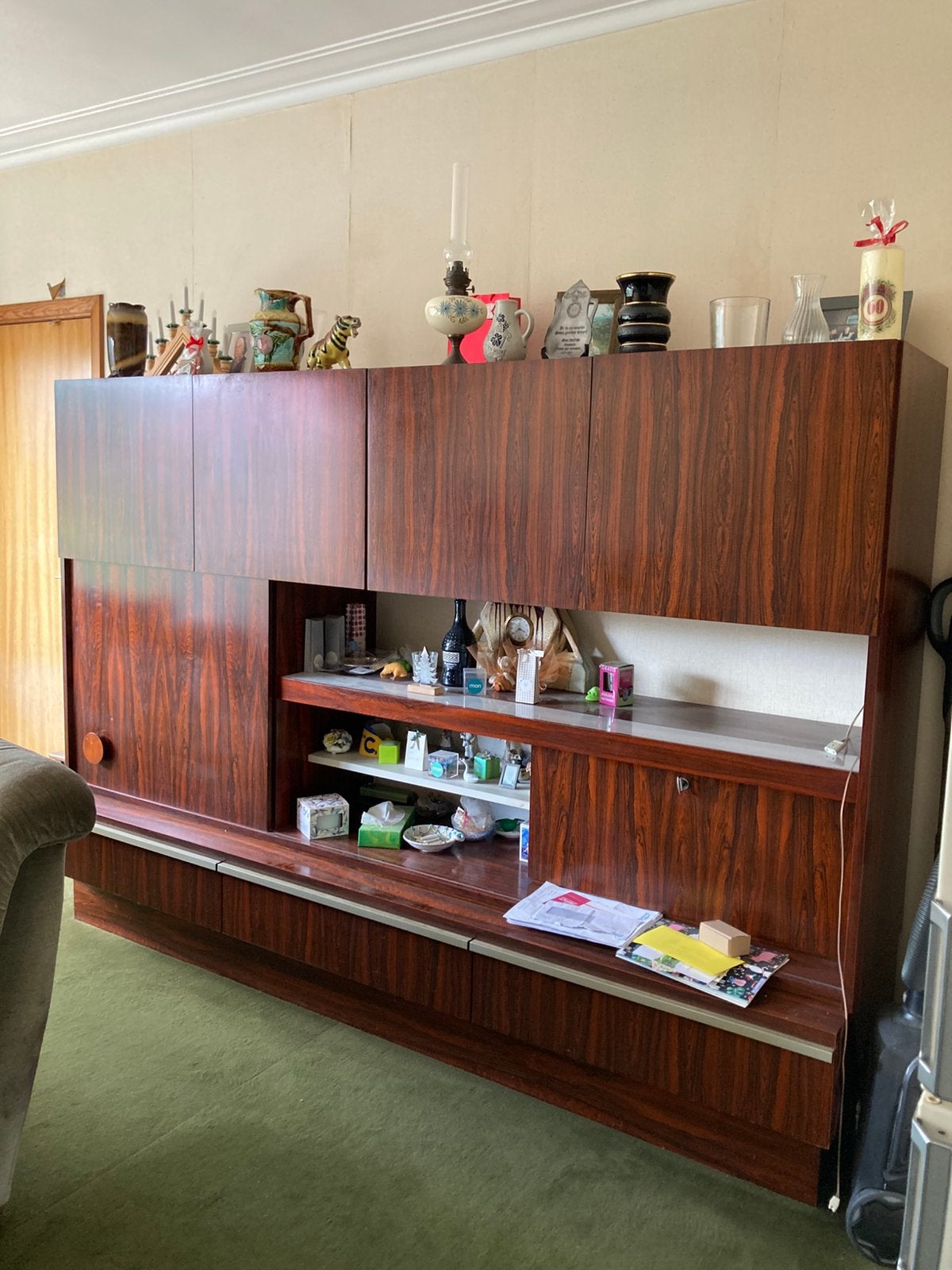 Shrunk 1970's German Rosewood Wall Unit, Maison & Meubles, Enlèvement, Utilisé