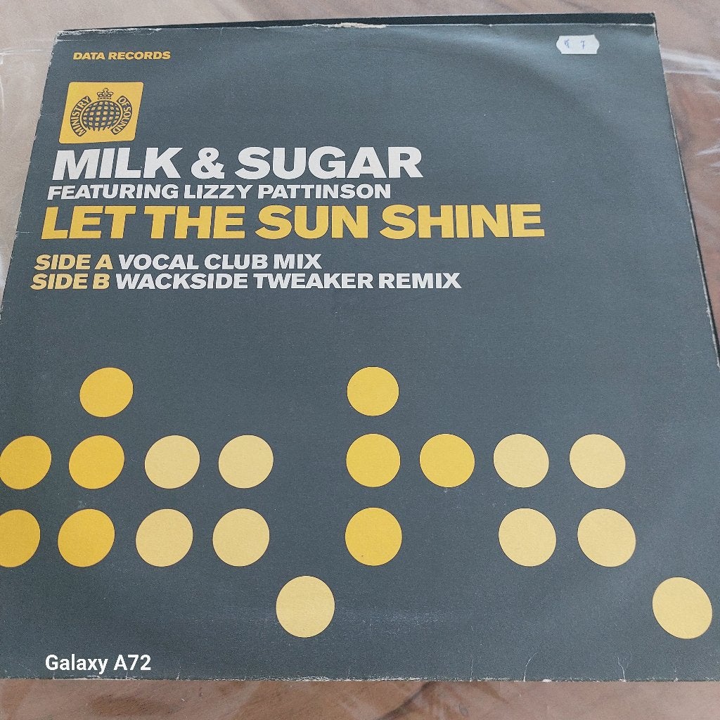 milk & sugar let the sun shine 12 inch maxi, CD & DVD, Vinyles | Dance & House, 12 pouces, House, Enlèvement ou Envoi, Utilisé