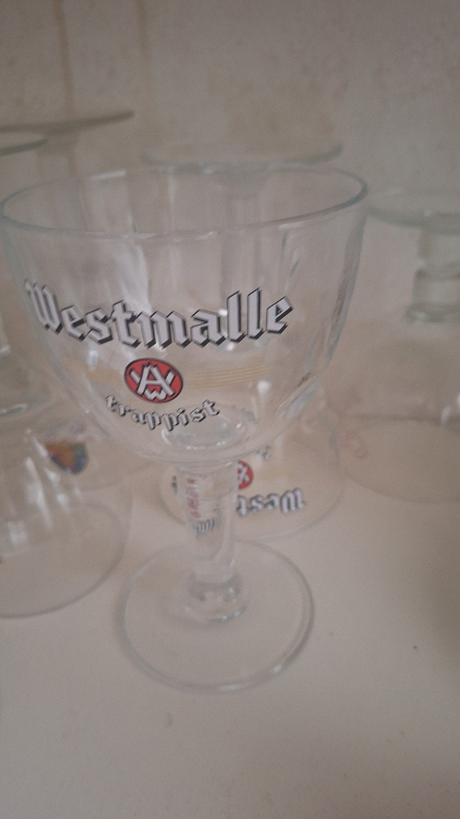 Paire de verres à bière trappiste Westmalle (2 verres), Collections, Enlèvement