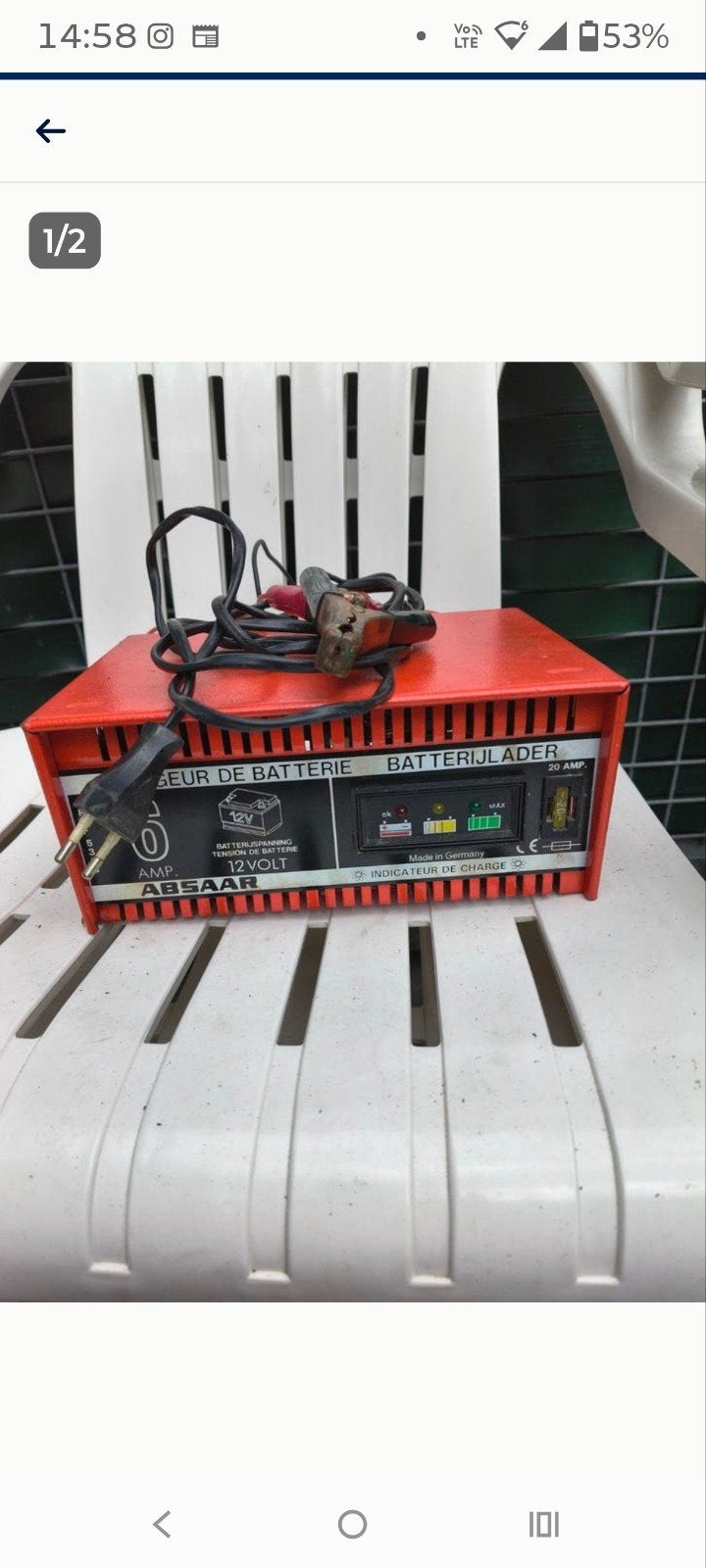 Batterij lader, Ophalen, Gebruikt