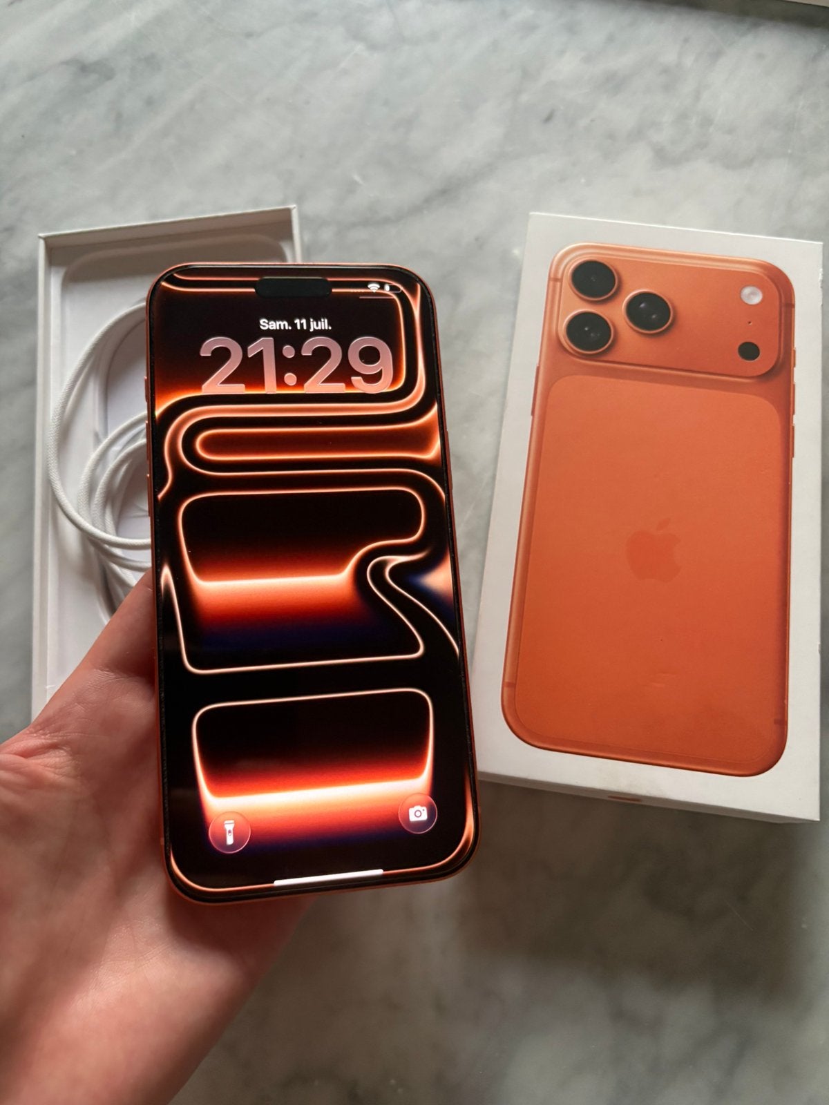 iPhone 17 PRO MAX 256GB Orange Cosmic, Telecommunicatie, Mobiele telefoons | Apple iPhone, Zo goed als nieuw, Ophalen of Verzenden