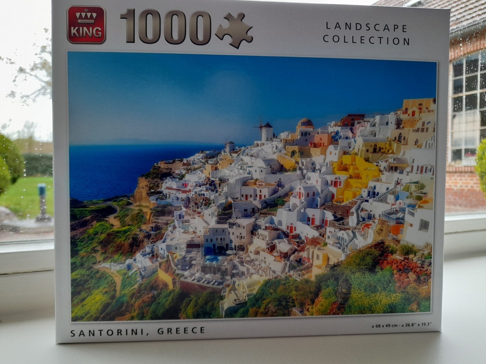 Puzzel King 1000 stuks: Santorini Greece, Hobby en Vrije tijd, Ophalen of Verzenden