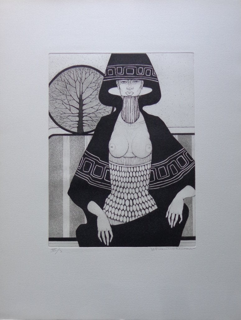 JEF VAN TUERENHOUT / VERHAAL SEIZOENEN / ZW-W ETS / 66x50cm, Antiek en Kunst, Portret en Figuren, Ophalen of Verzenden, Gelimiteerde oplage