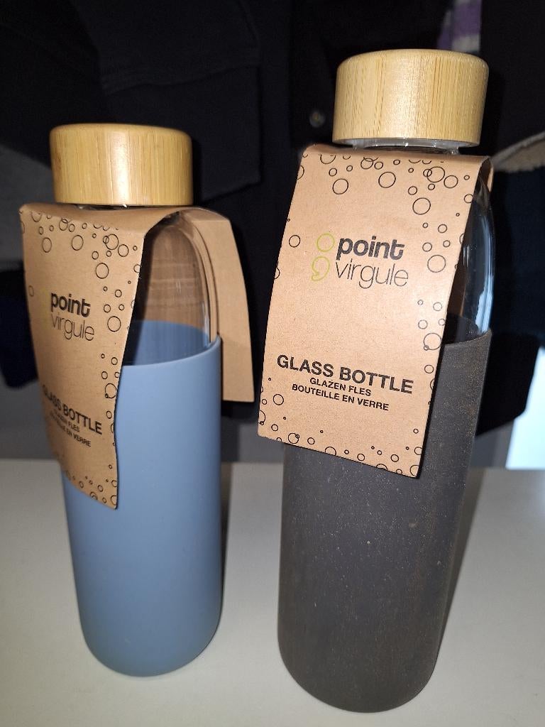 Glazen drinkflessen "Point Virgule" (Nieuw), Ophalen of Verzenden, Nieuw