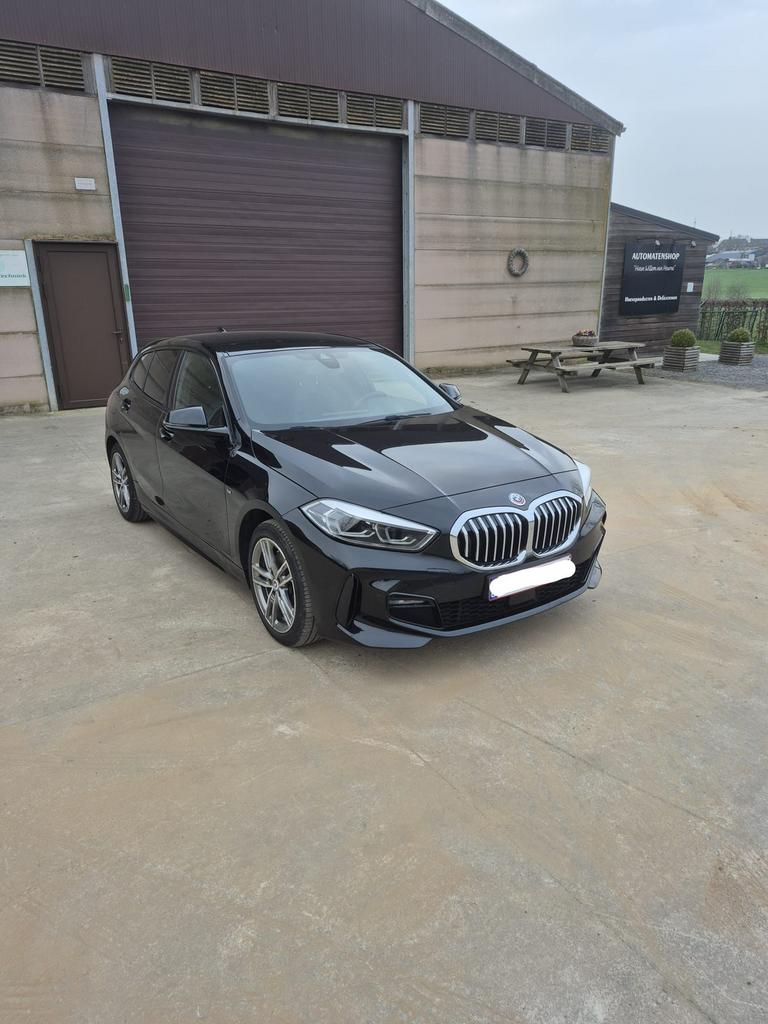 BMW 1 Serie 118i zwart Automaat, Auto's, 1 Reeks, Leder en Stof, Zwart, 5 zetels