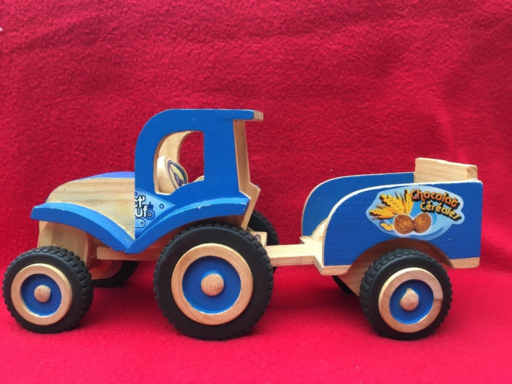 Houten speelgoed tractor (nieuw), Kinderen en Baby's, Ophalen of Verzenden, Zo goed als nieuw, Duw- of Trekspeelgoed
