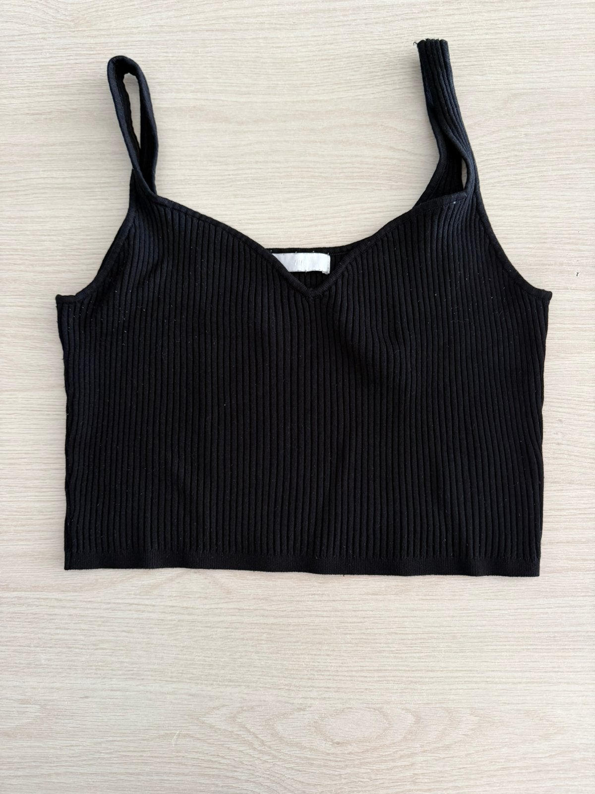 Zwarte crop top, Maat 38/40 (M), Zwart, Ophalen of Verzenden, Zo goed als nieuw