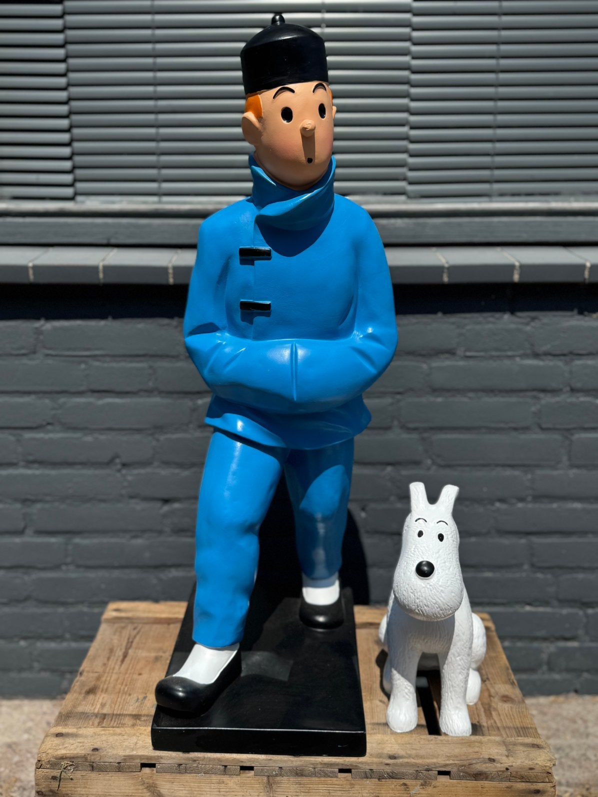 Statue décorative Tintin Lotus bleu, Collections, Statues & Figurines, Utilisé, Humain, Enlèvement