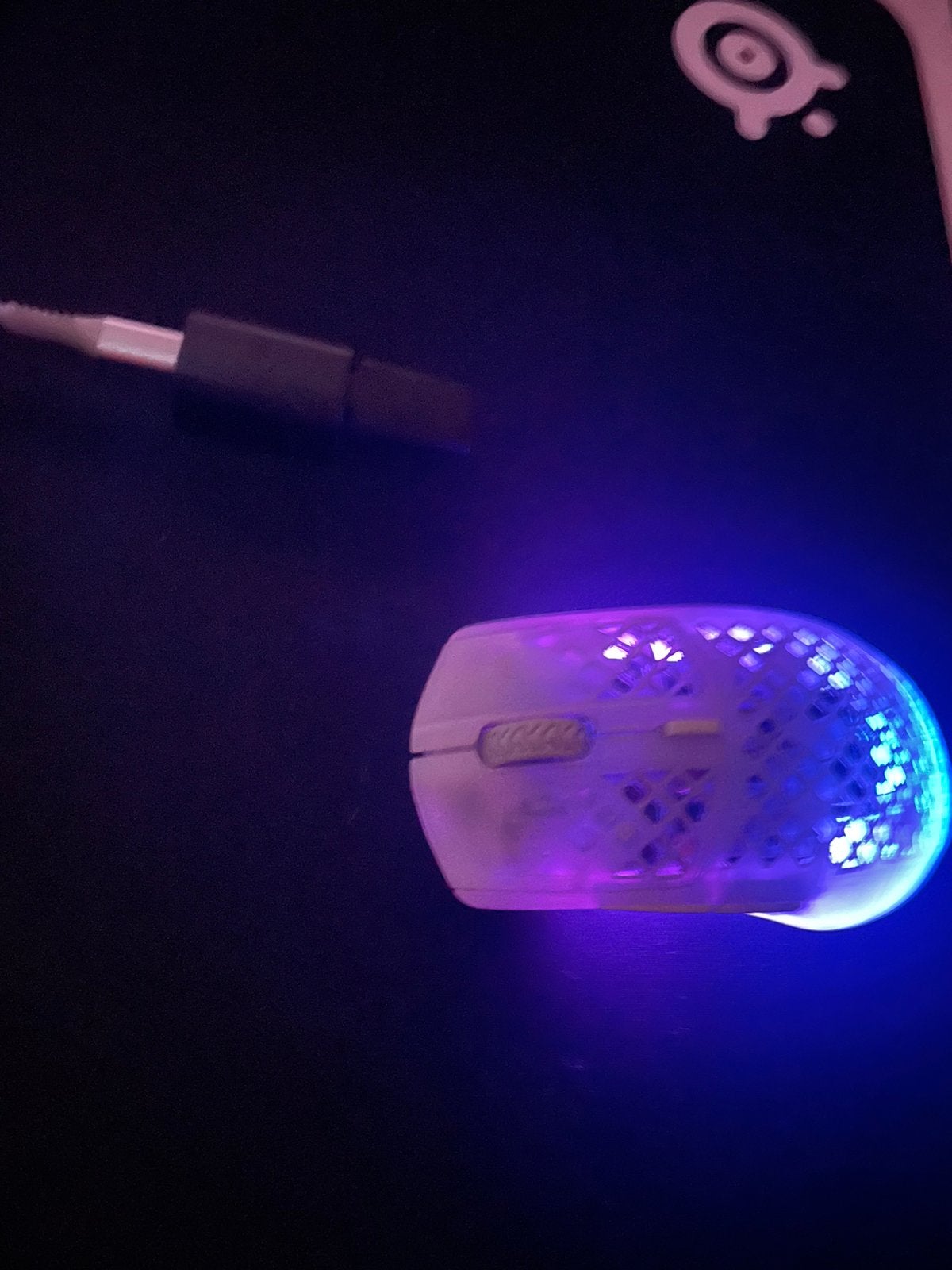 Steelseries aerox 3 wireless ghost edition, Computers en Software, Ophalen of Verzenden, Zo goed als nieuw