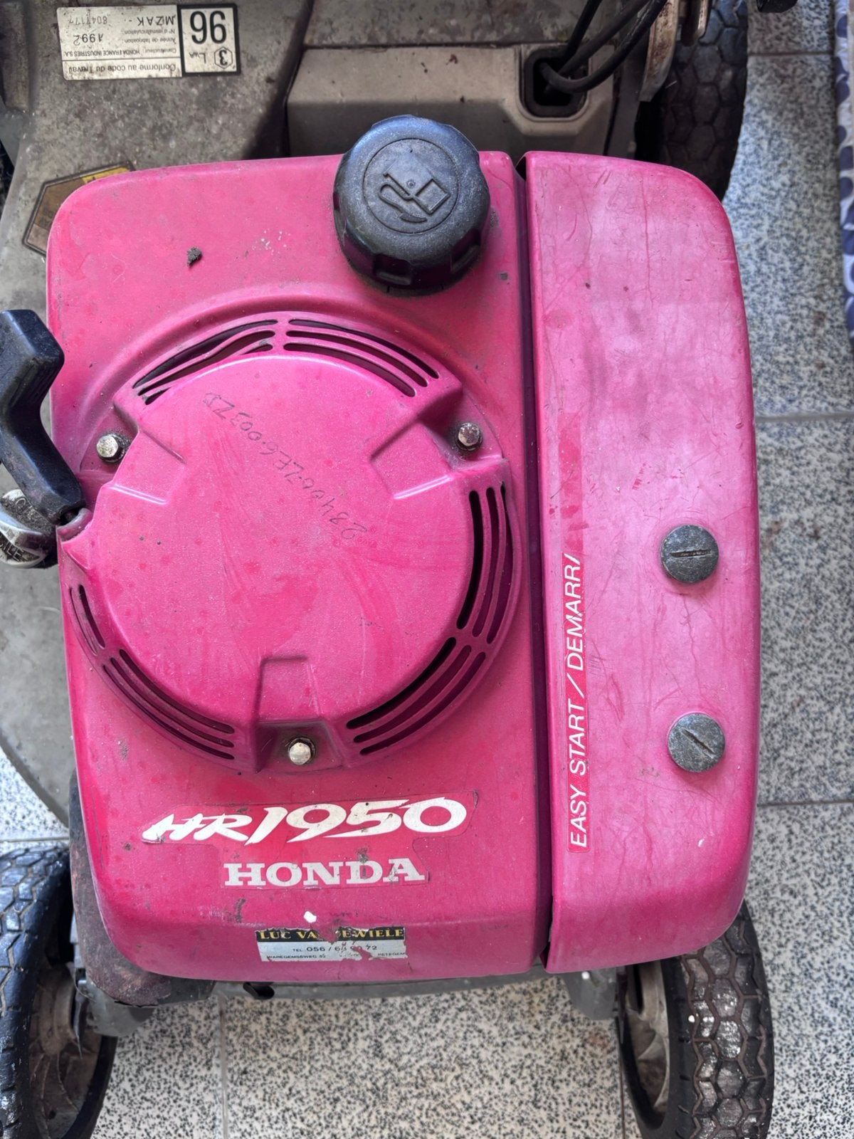 Honda hr1950 benzine grasmaaier, Tuin en Terras, Ophalen, Honda, Gebruikt, Opvangbak
