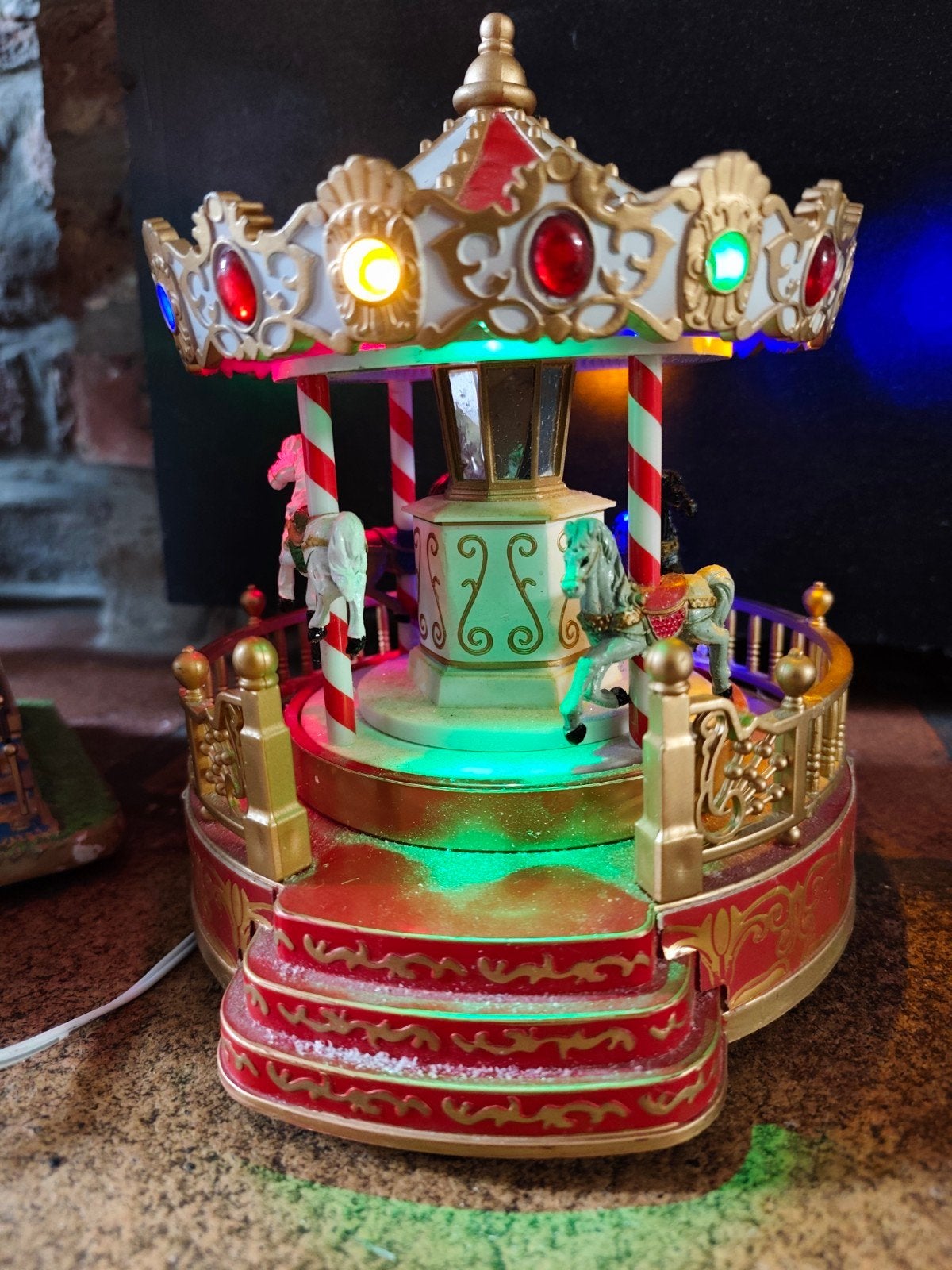 carrousel pour village de Noël miniature, Enlèvement ou Envoi