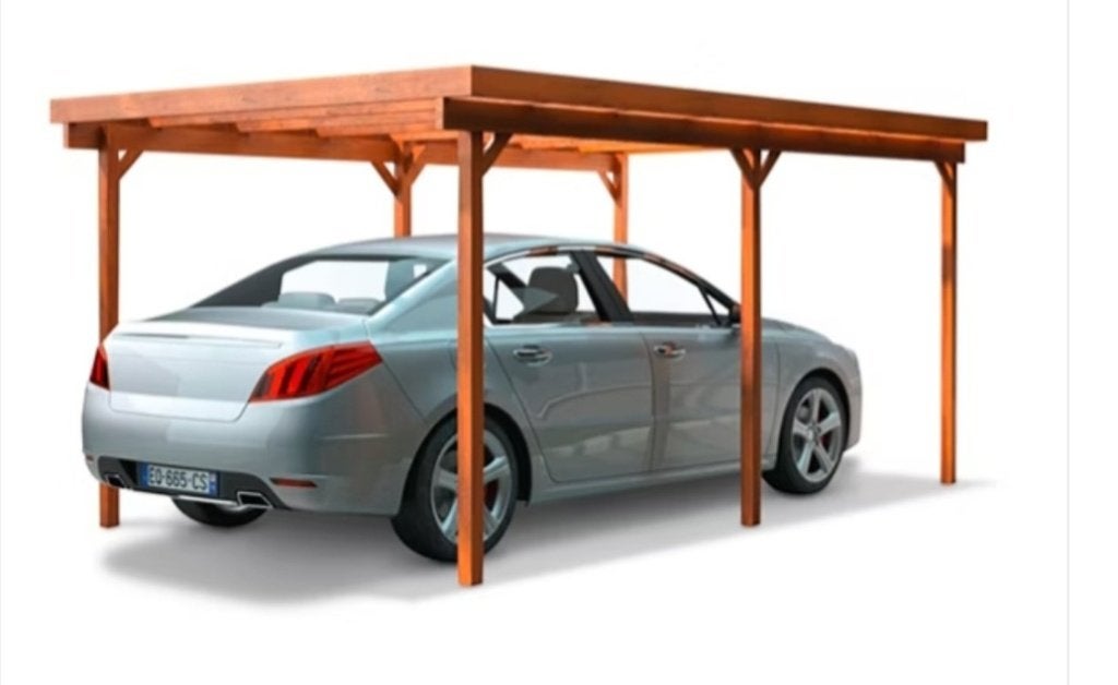 Carport bois. 5m x 3m, Enlèvement, Neuf, Carport