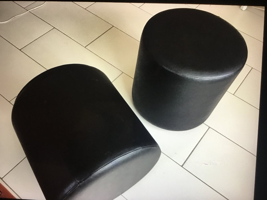 Leder poefs 2stuk, Ophalen