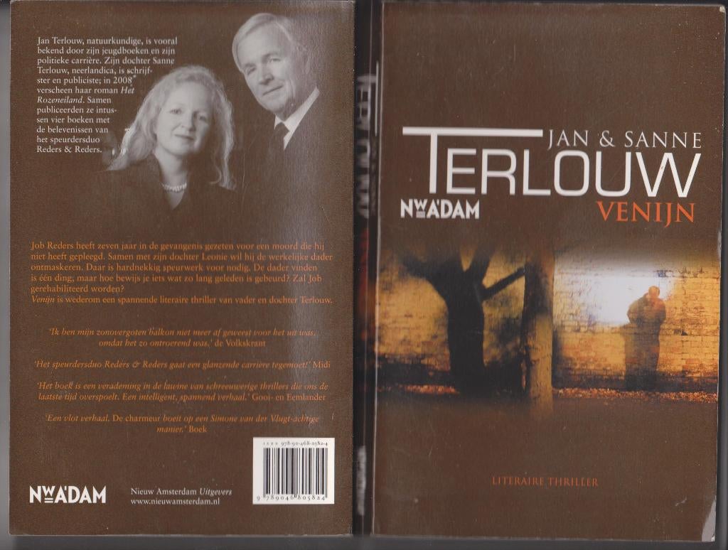 Venijn door Jan & Sanne Terlouw, Boeken, Gelezen, Ophalen of Verzenden, Nederland, Jan Terlouw