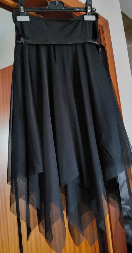 Rok zwart rokje met voile Sinister nieuw, Maat 38/40 (M), Verzenden, Zwart, Nieuw