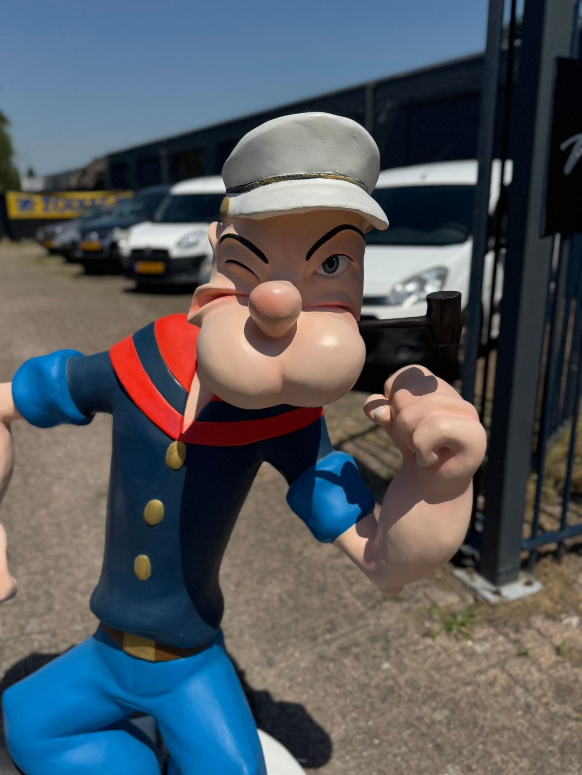 Groot Popeye beeld Lifesize XL, Verzamelen, Ophalen, Gebruikt, Mens