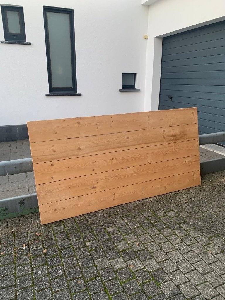 Houten tafelblad 180 x 90, Ophalen, 50 tot 100 cm, Zo goed als nieuw, Rechthoekig