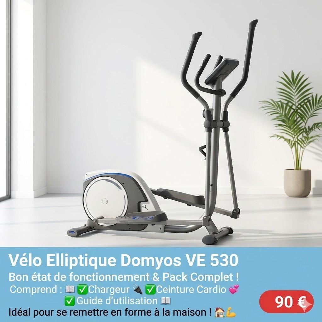 Vélo elliptique Domyos VE 530, Enlèvement, Comme neuf, Vélo elliptique