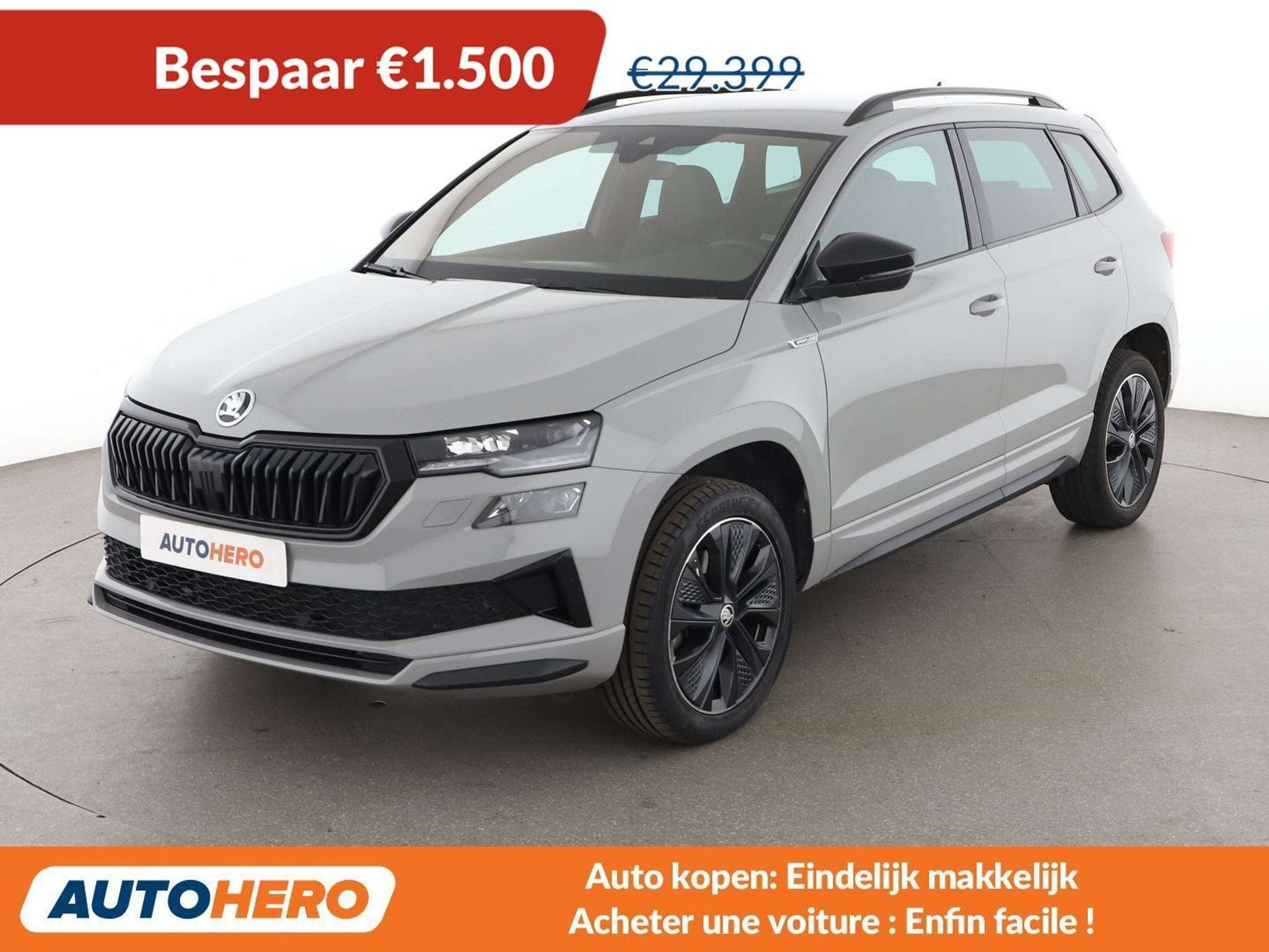 Skoda Karoq 1.5 TSI ACT SportLine (bj 2023, automaat), Auto's, Alcantara, Karoq, 5 zetels, 5 deurs