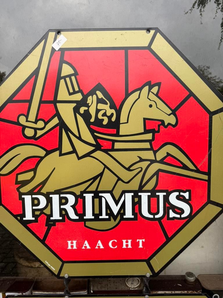 Ancien grand panneau d'affichage de la bière Primus, Enlèvement, Utilisé, Panneau publicitaire