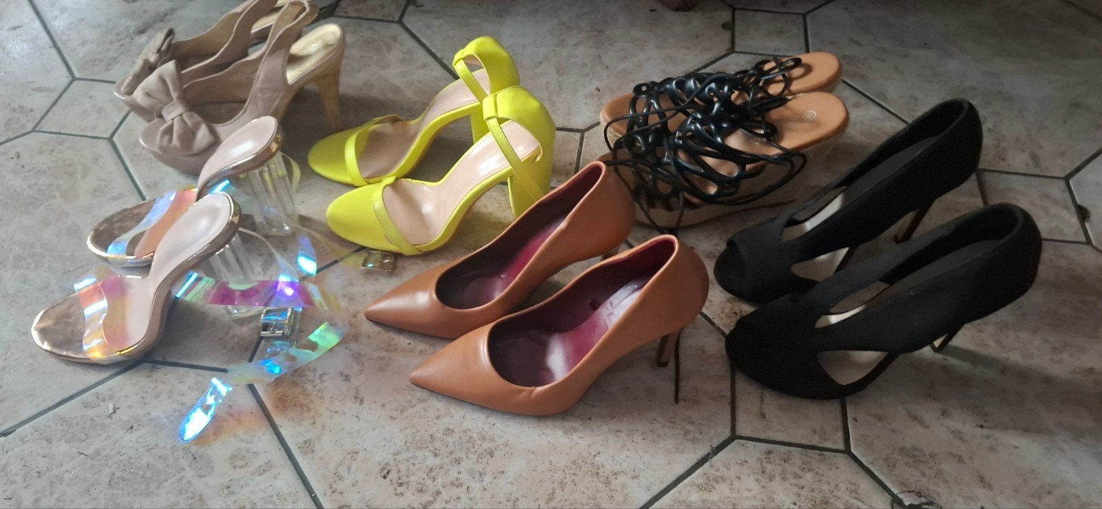 7 paar schoenen, al dan niet 1x gedragen, maat 36/37, Ophalen of Verzenden, Zo goed als nieuw, Dansschoenen
