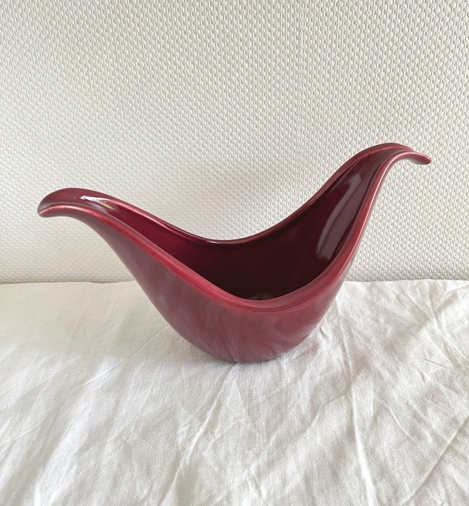 Saucière Boch Keralux Beautyline Oval bordeaux, Antiek en Kunst, Ophalen of Verzenden