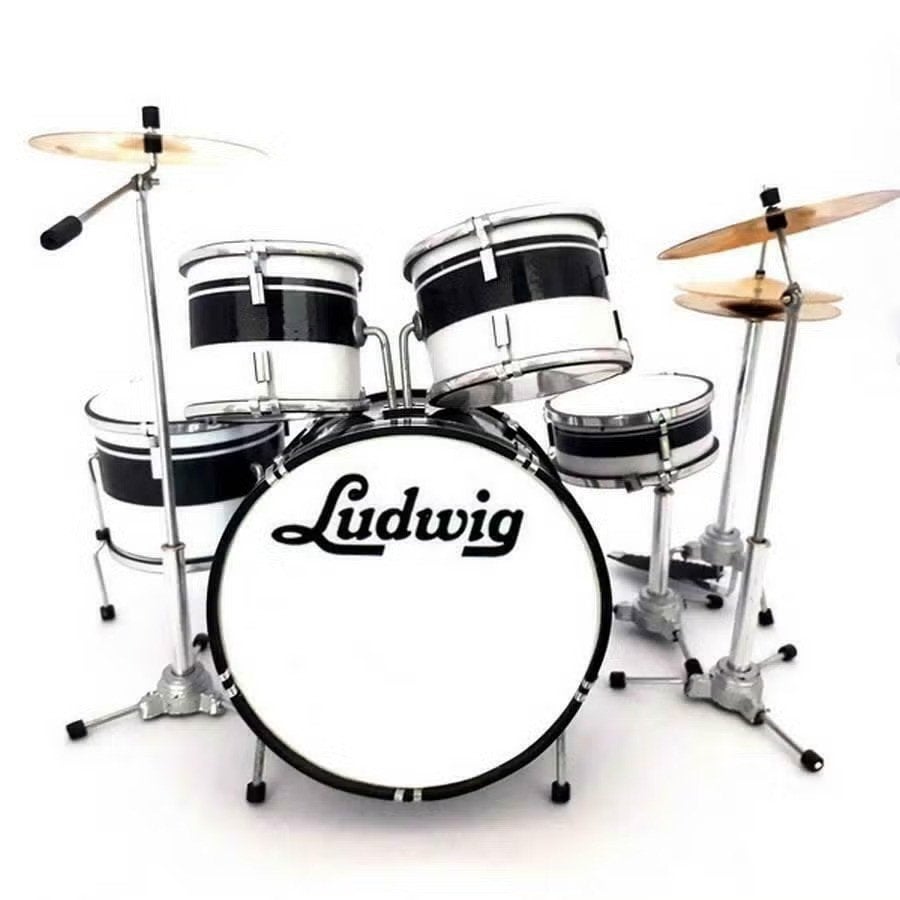 Miniatuur decoratief Ludwig zwart-wit drumstel, Enlèvement ou Envoi, Neuf