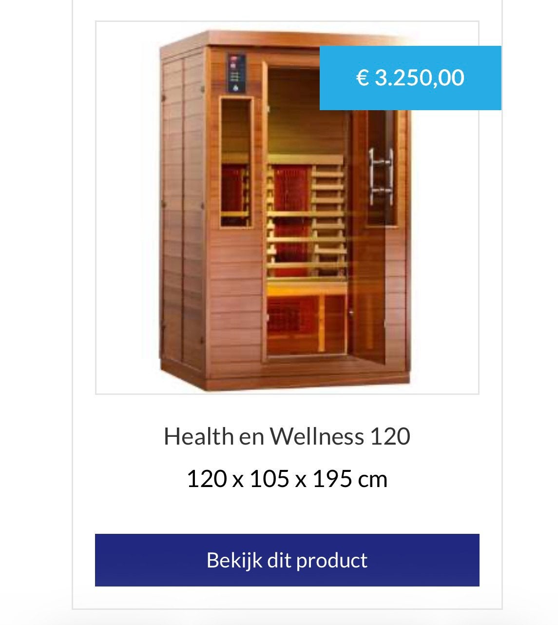 Infraroodcabine, Sport en Fitness, Ophalen, Zo goed als nieuw