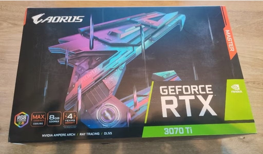 Gigabyte AORUS GeForce RTX 3070 Ti Master 8GB, Computers en Software, Videokaarten, Zo goed als nieuw, Nvidia, PCI, HDMI, DisplayPort