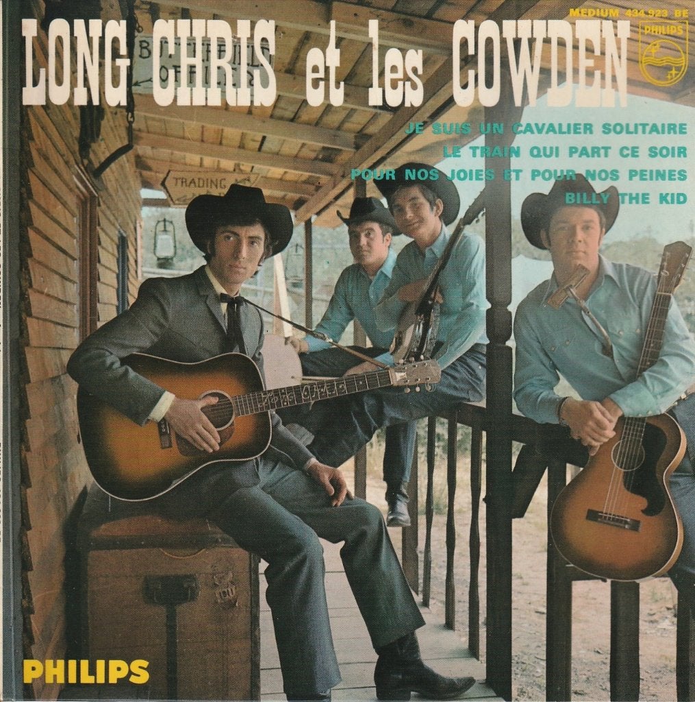 Long Chris et les Cowden - Je suis un cavalier solitaire, Verzenden, 7 inch, EP, Country en Western