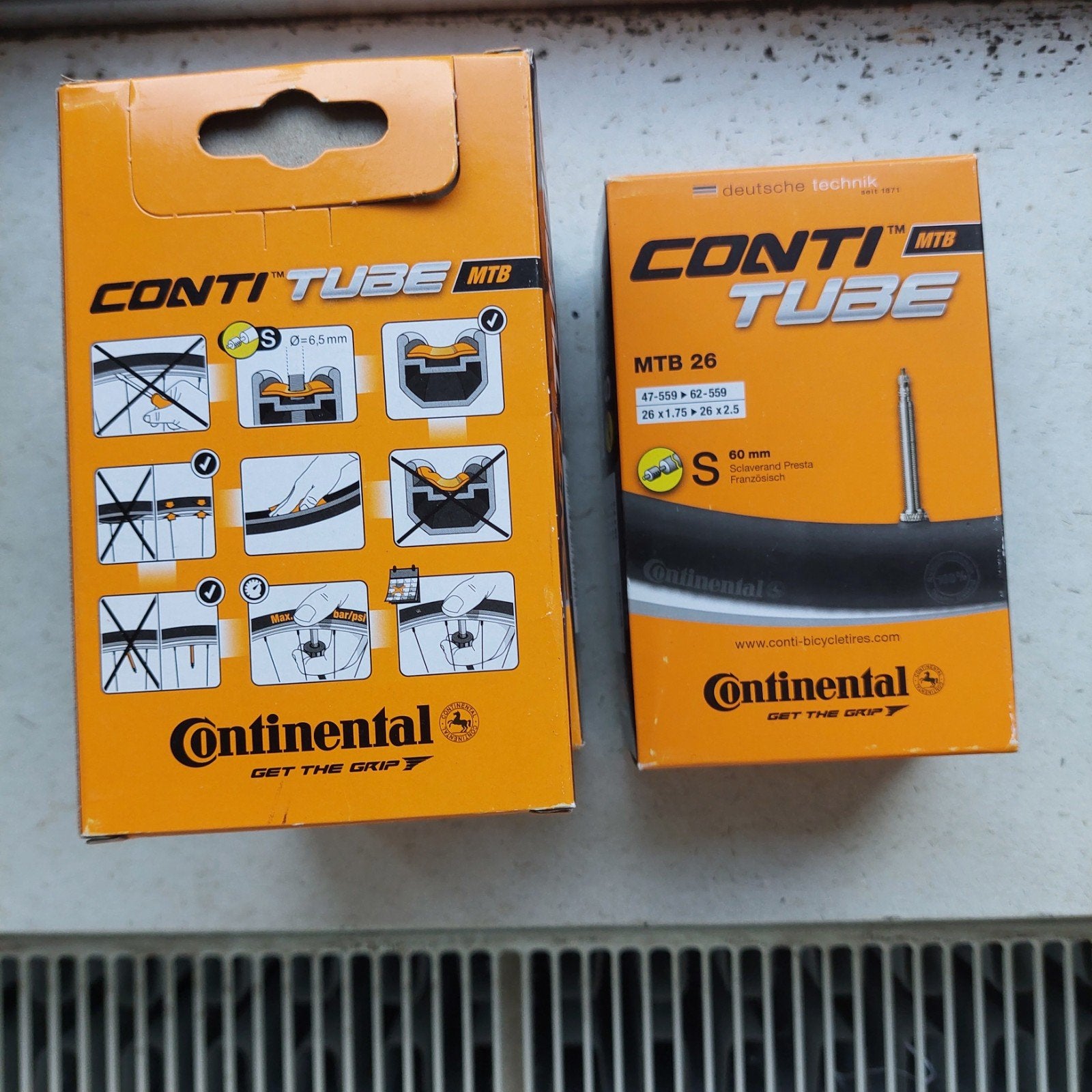 Binnenband MTB 26 inch continental 3 maal, Fietsen en Brommers, Overige materialen, Overige typen, Nieuw, Ophalen of Verzenden