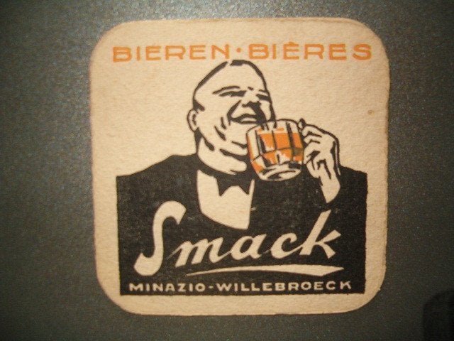 Tapis à bière Minazio Willebroek 2 : 95 x 95 mm, Enlèvement ou Envoi, Utilisé, Sous-bock