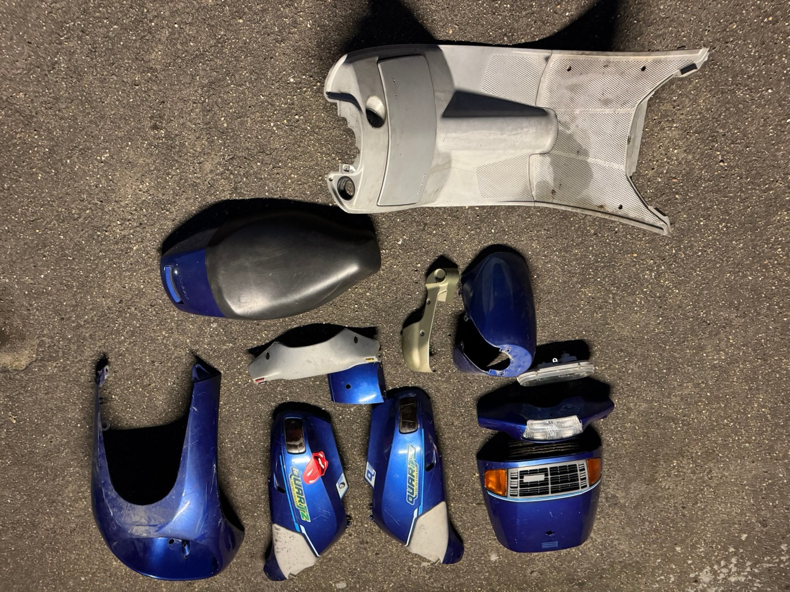 VOLLEDIGE Piaggio SKR/Quartz Mono LC Kappenset - Blauw, Ophalen of Verzenden