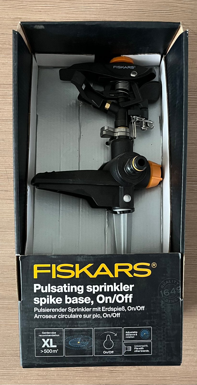 Fiskars pulserende sprinkler, Tuin en Terras, Tuinsproeiers, Ophalen of Verzenden, Nieuw, Cirkelsproeier