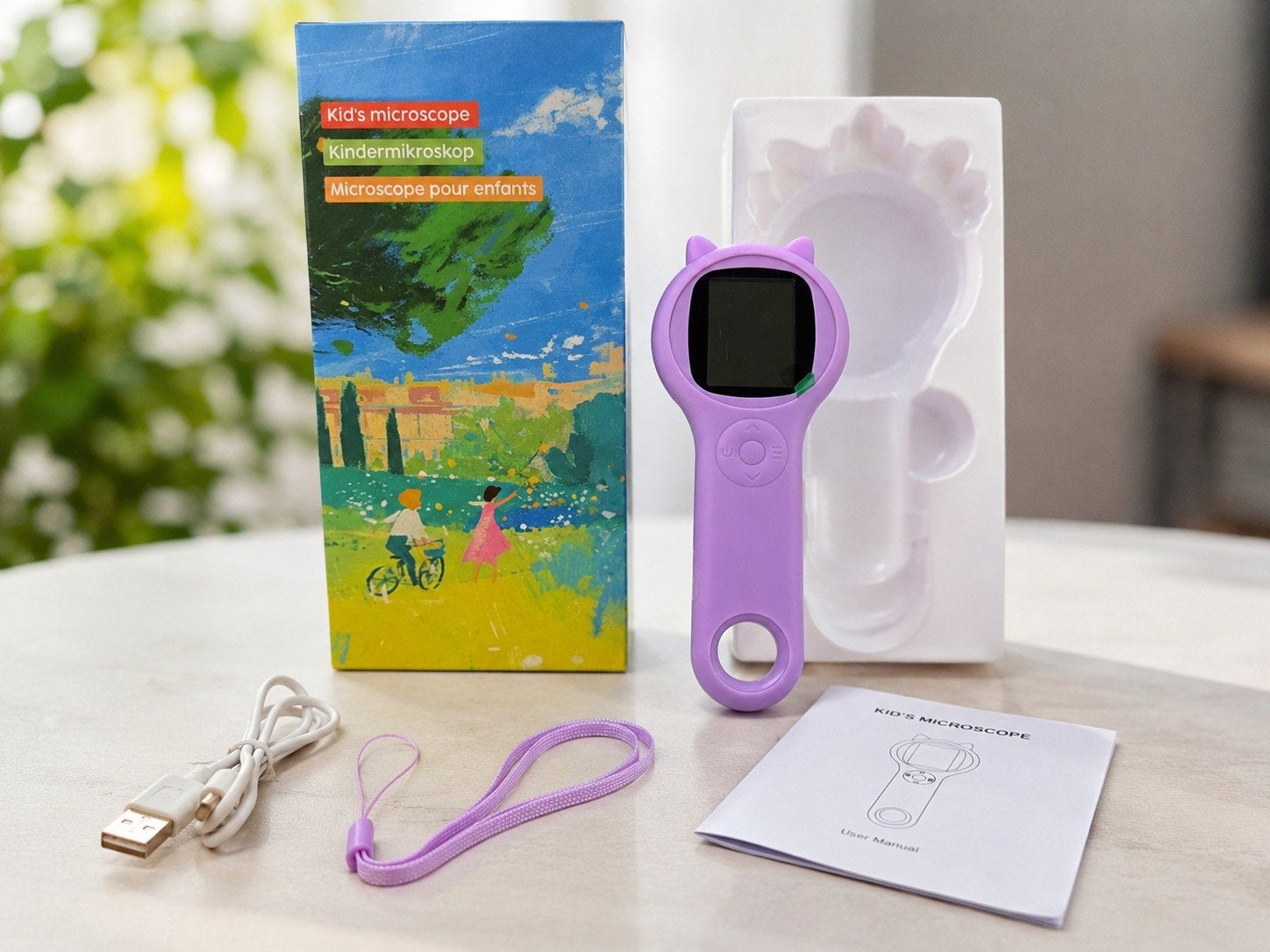 Microscope numérique pour enfants – Couleur mauve, Neuf, Violet, Garçon ou Fille