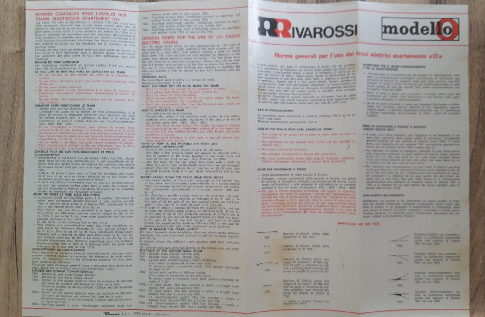 Manuel d'utilisation Rivarossi échelle 0, Hobby & Loisirs créatifs, Enlèvement ou Envoi
