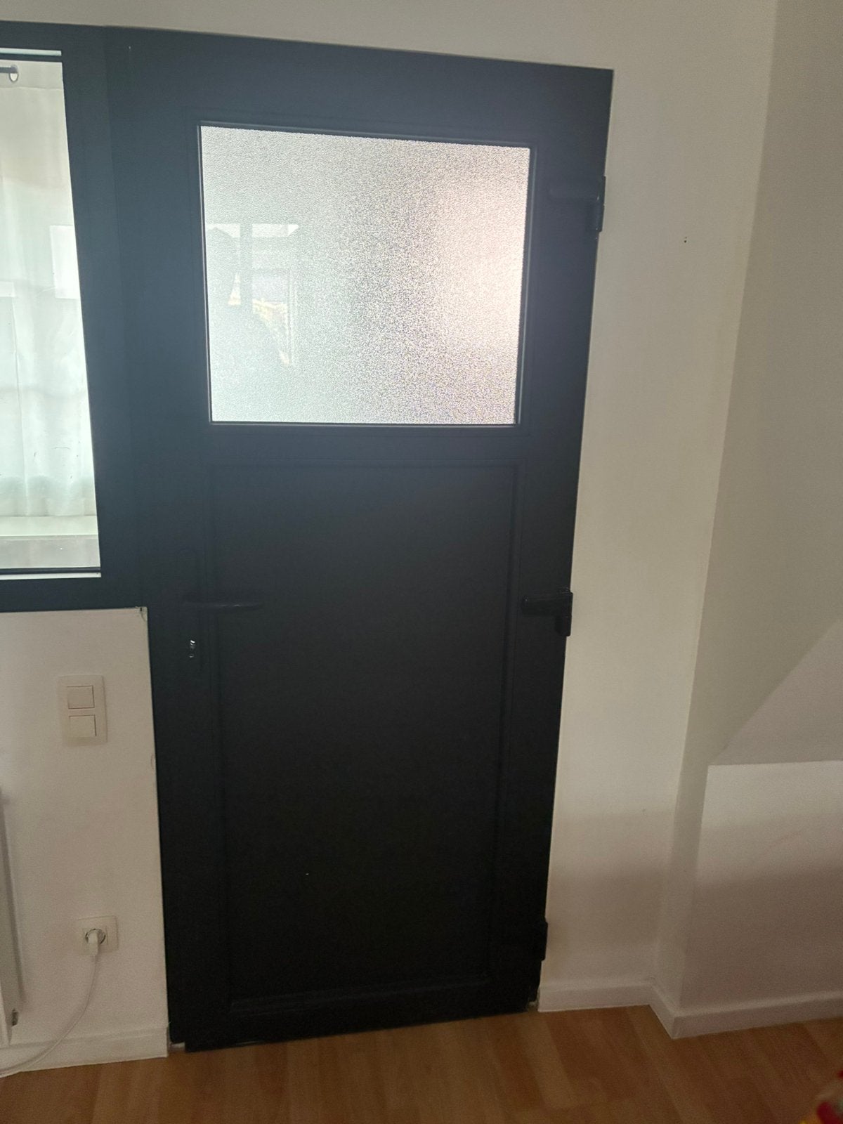 Porte en PVC noire, Enlèvement, Comme neuf
