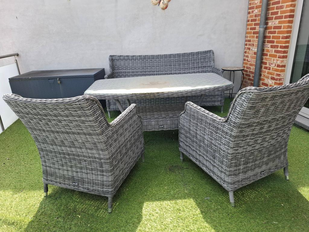 Prachtige lounche set van Hartman voor 375 euro, Ophalen, 5 zitplaatsen, Kunststof, Bank