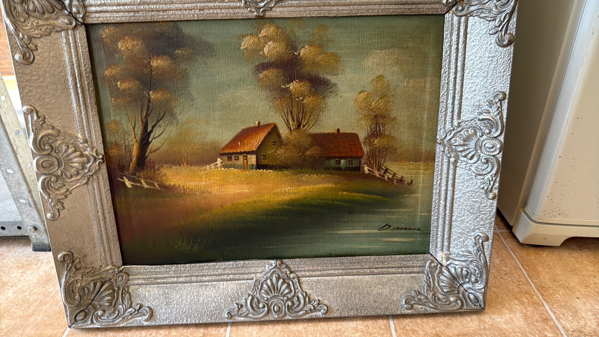 Peinture a huile artiste Dumont, Enlèvement, Autres sujets, Toile