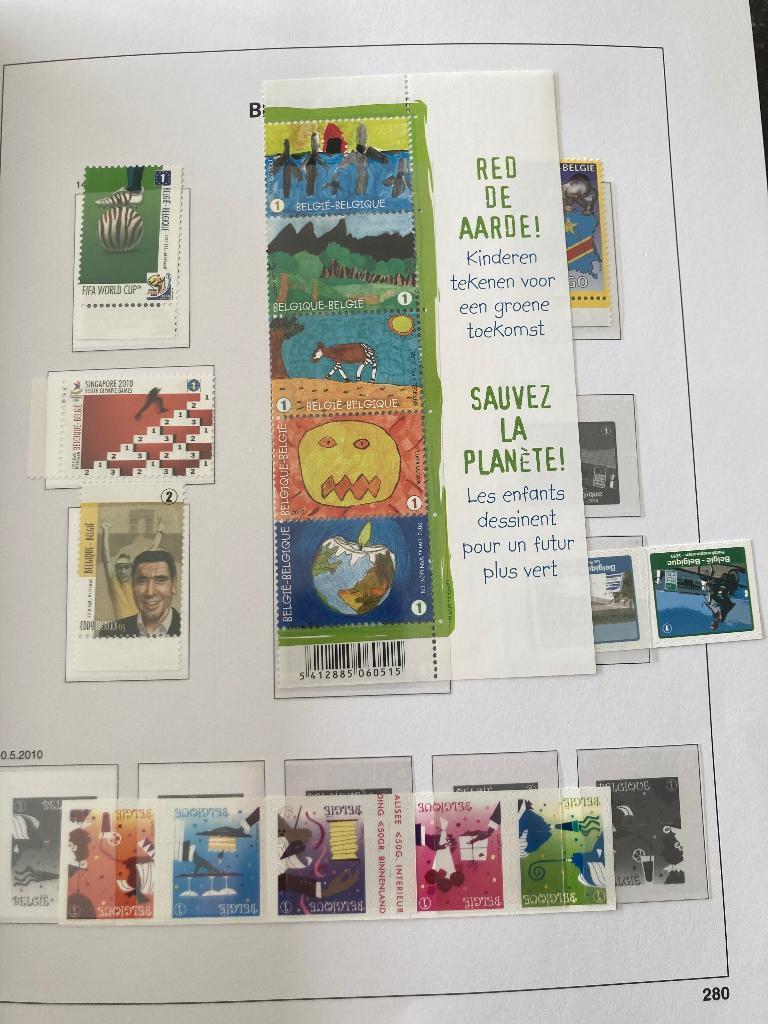 België jaargang 2010, Sans timbre, Neuf, Enlèvement ou Envoi, Non oblitéré